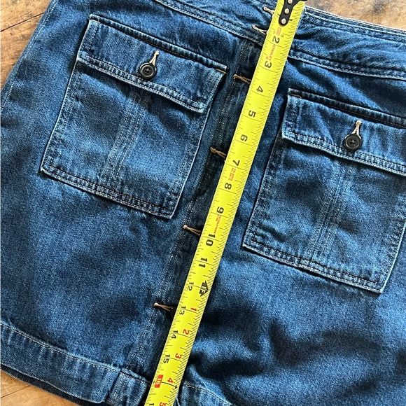 Gap 1969 Denim Mini Skirt button front A-line- Sz 30 T - Picture 4 of 6